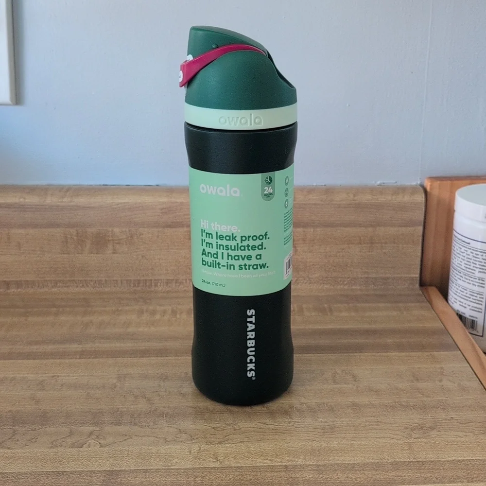 Owala Green insulated Water Bottle - Picture 3 of 6